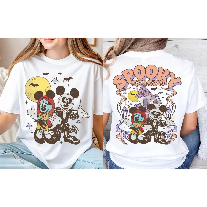 قمصان ديزني ميكي وميني للهالوين، قمصان رعب ديزني، قمصان سفر الهالوين، قمصان كابوس لموسم الرعب