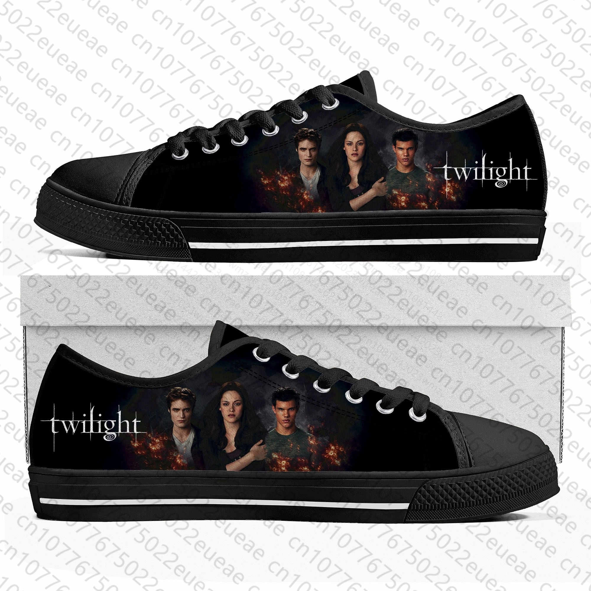 The Twilight Saga Movie Low Top Sneakers Mens Womens Teenager Canvas Sneaker Casual Custom Made Shoes Customize DIY Shoe