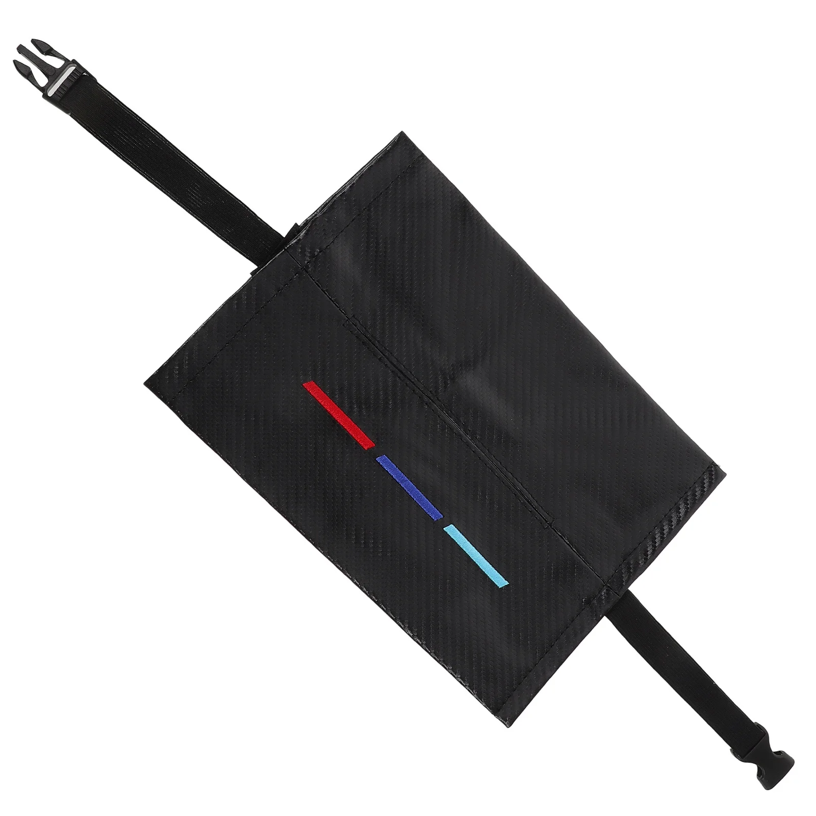 

Car Tissue Holder Carbon Fiber Design Seat Back Armrest Box Modern Black Interior Stylish Simple Appearance Multifunctional