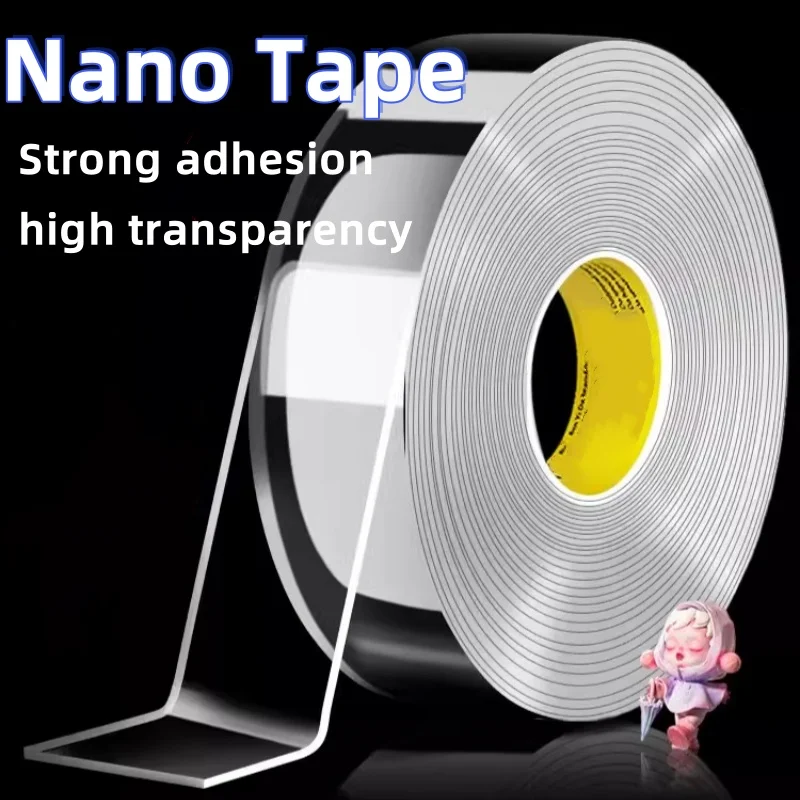 

Transparent Nano Double Sided Tape Self Adhesive Strips Reusable Waterproof Traceless Wall Stickers Tape Strong Sticky Tapes