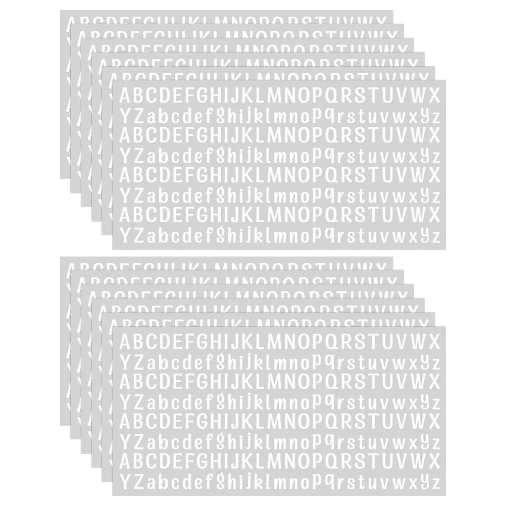 

Water Resistant PVC English Letter Stickers DIY Decorative Alphabet for Water Bottles Computers Scrapbooking 10 Sheets