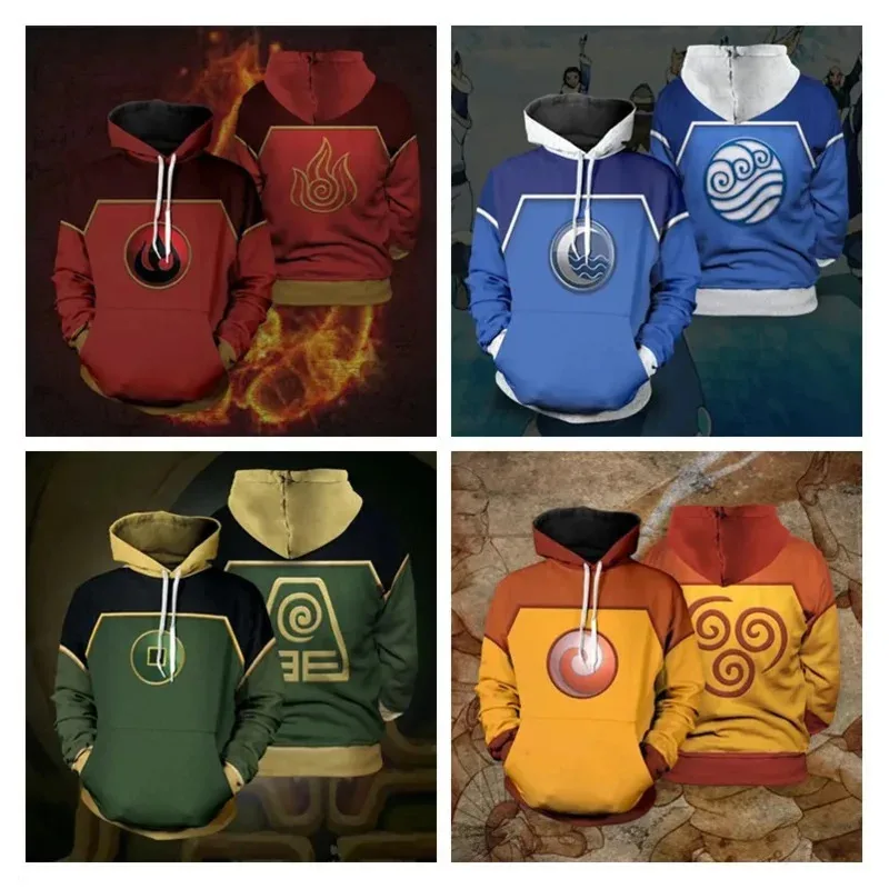 

Новый Аватар Последний маг воздуха Аанг Катара костюмы для косплея Сокка подростковые толстовки толстовка куртки с капюшоном пуловер верхнее пальто