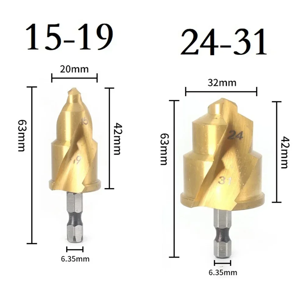 Imagem -05 - Ppr Lifti Broca Passo Soquete para Água Pvc Tubo Expansor Conector Reparação Encan Ajuste Reamer Ream Buraco Cotovelo t Encanador 6.35 mm