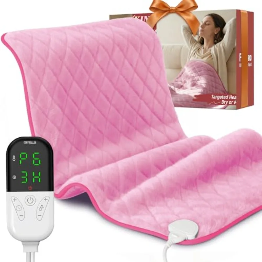 

Heating Pad for Back Pain and Period Cramps - King Size 35"x20" Electric Heating Pad for Neck and Shoulder Adjustable Temperatu