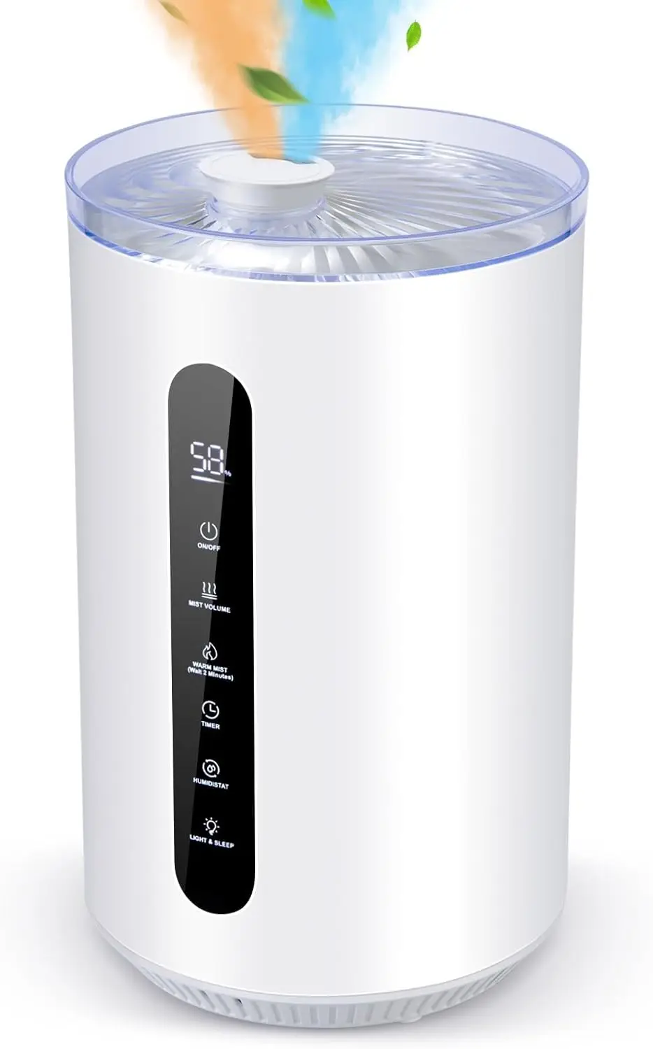 Topfill Tower Umidificadores para sala grande, 6.6L, 1.74Gal, Ultrasonic, Warm and Cool Mist, Umidificador de ar para quarto, Temporizador 8H