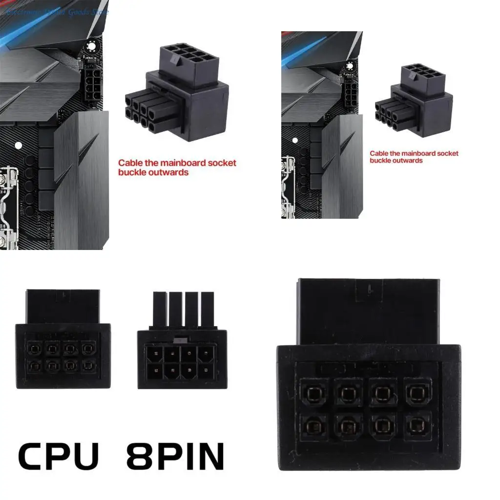 

A3PD Угловой адаптер питания процессора для настольного ПК, 8-контактный переходник «мама-папа» для настольного ПК