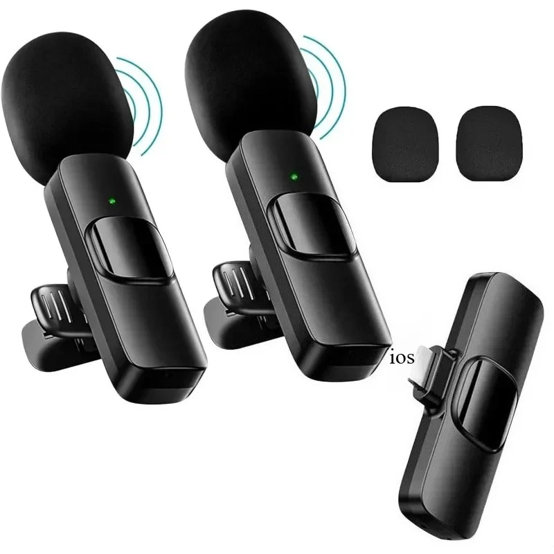 Mini Wireless Lavalier Microphone for iPhone Video Recording Live Streaming YouTube Tik - Portable Mobile Phone Microphone