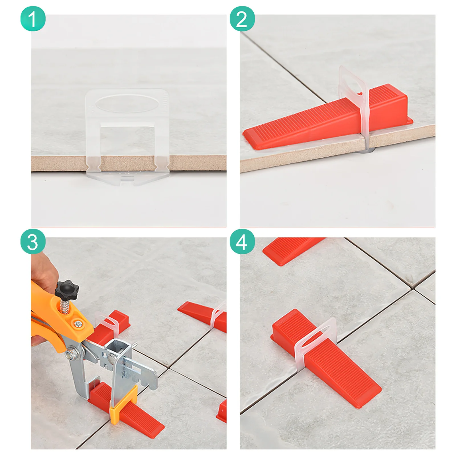 

50 pcs Plastic Tile Leveling Wedges Mini Lightweight For Wall Floor Tiling Alignment Spacing Tool Building Construction