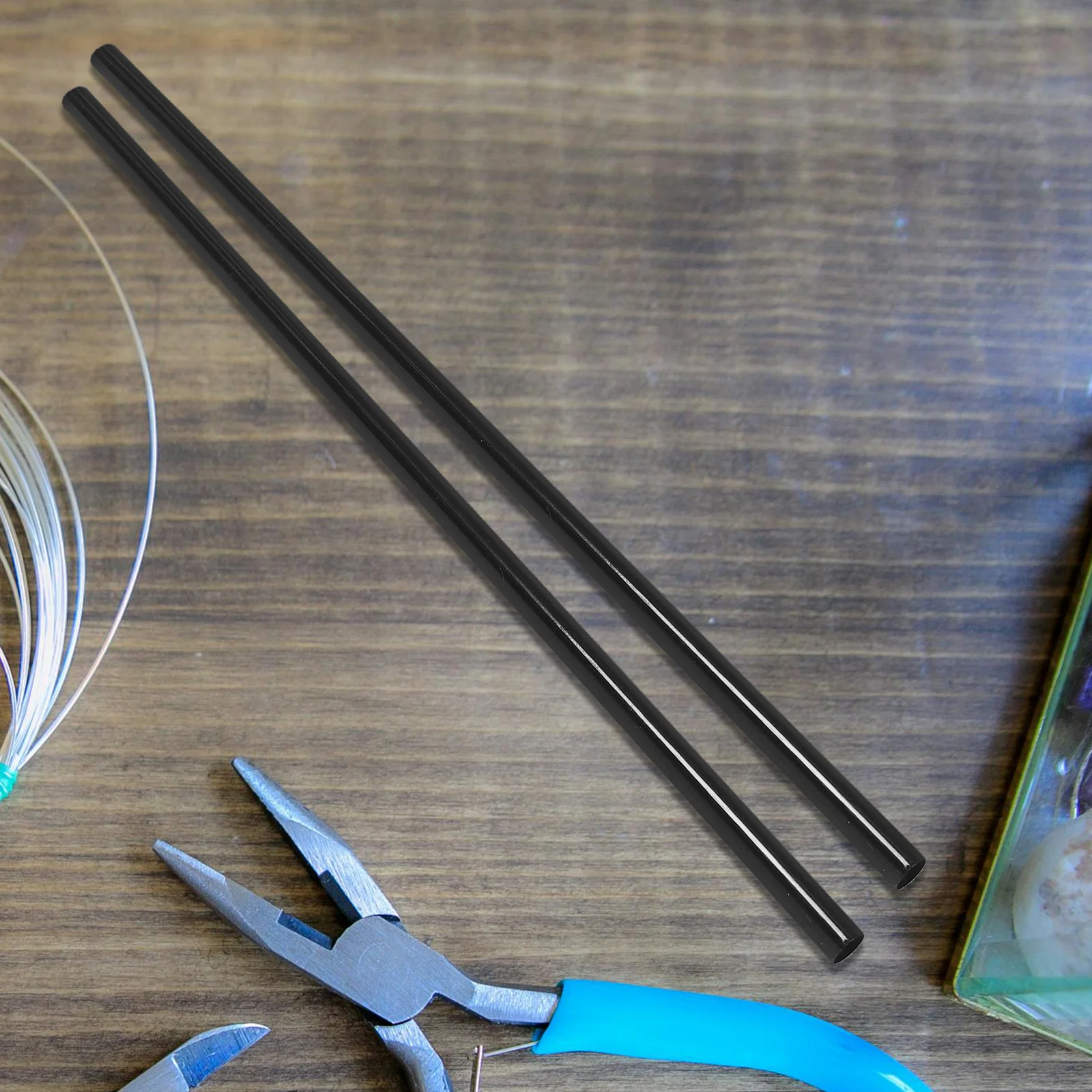 

8pcs 16Mm Diameter Black Iron Round Tube For Clothing Rack Sturdy Closet Mounting Accessory Detachable Wardrobe Shoe Rack