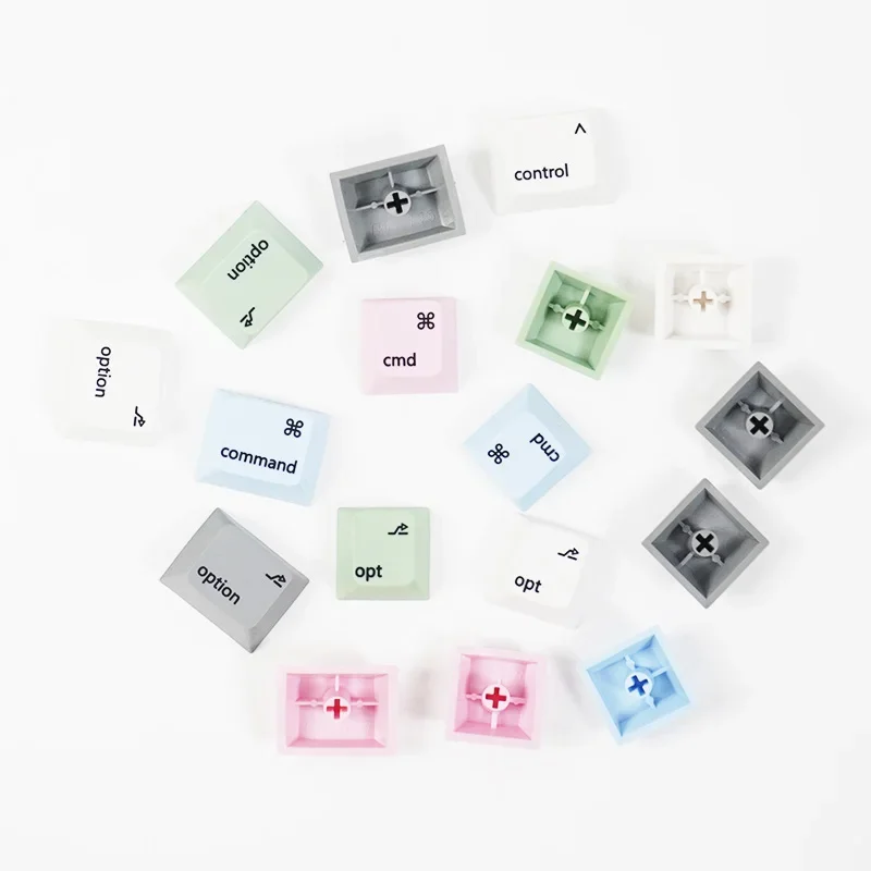 PBT Keycaps Cherry Profile Keycap White Pink Green Supplement Keycaps 6PCS R1 1.35mm Keycap Set For MAC Mechanical Keyboard