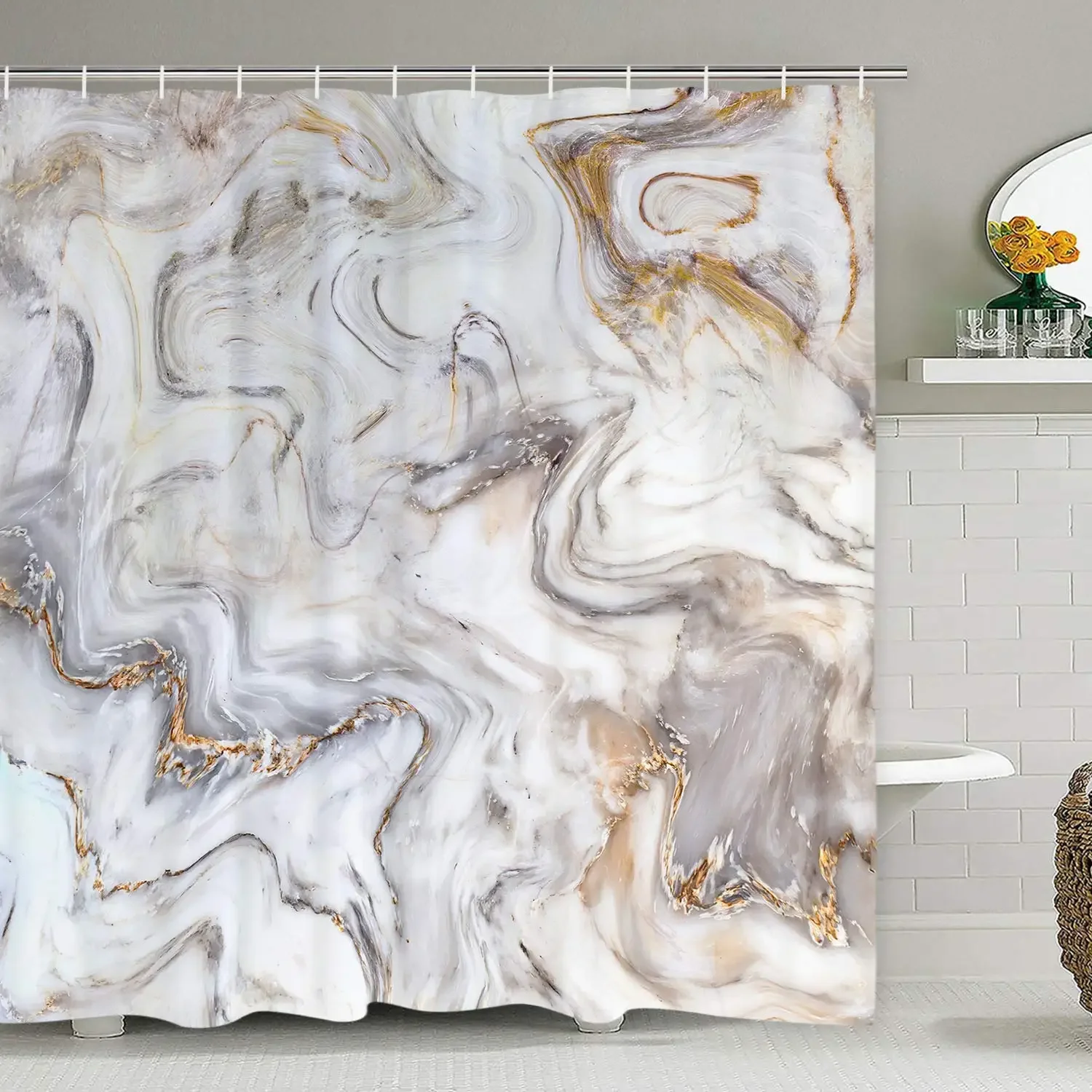 Abstract Modern Shower Curtain 7