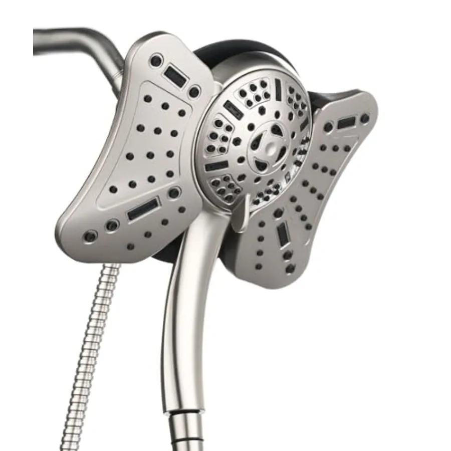 

Shower Head with Handheld Spray Combo: 2 in 1 Rainfall Shower Heads high pressure and Handheld Shower Head, 9 Spray Modes/Setti