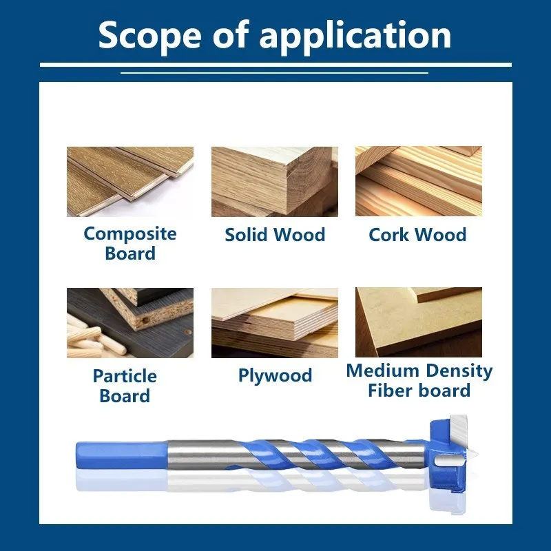 XCAN Drill Bit 16-25mm Hex Shank Forstner Drill Bit Hinge Hole Self-centering Cutter Spiral Flute Wood Hole Saw Drilling 