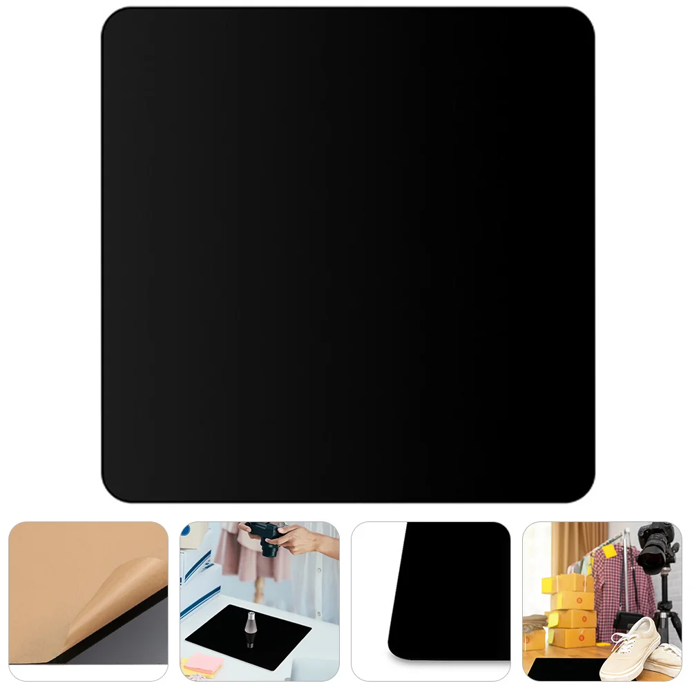 

Black Acrylic Photography Background Board Reflective Smooth For Product Shooting Lightweight Durable Photo Studio Tool
