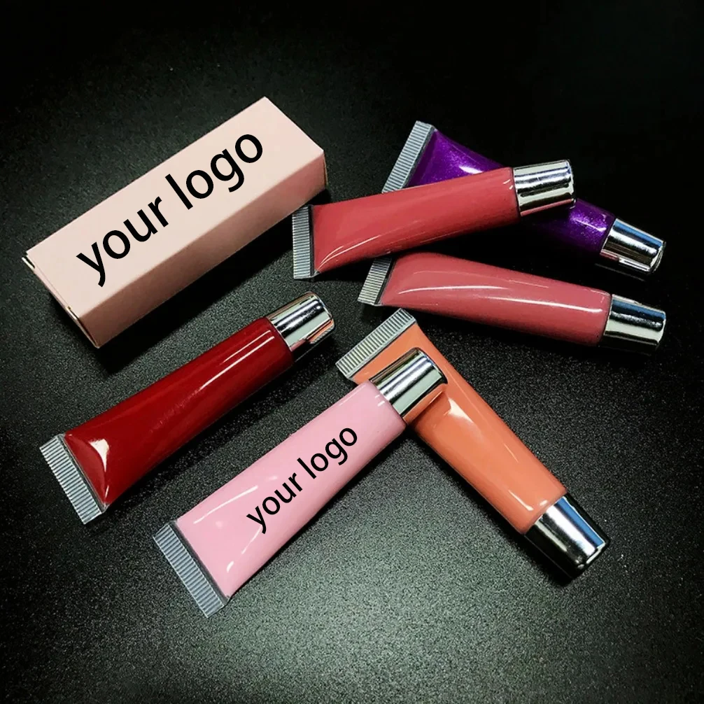 Long Lasting Waterproof Vibrant Lipstick Hydrating Mirror Glossy Pearl Lip Oil Private Label Custom Logo Vegan Makeup Wholesale