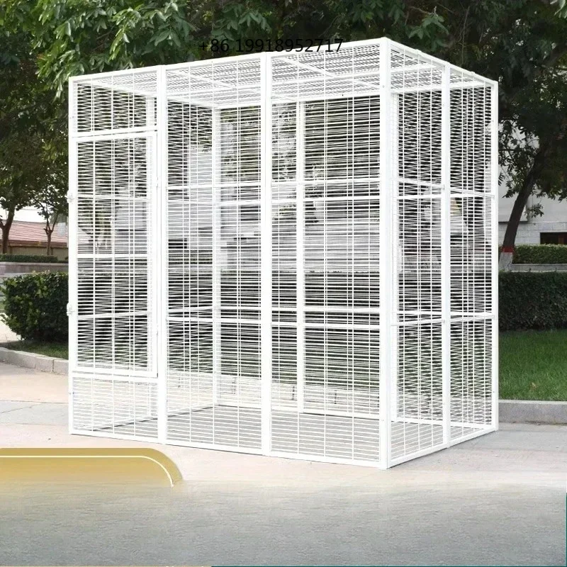 180 124 180cm Extra Large Bird Cage Parrot Feeding Box Cat Cage Large Space Thick Encrypted Pigeon Large Flying Cage JJ839