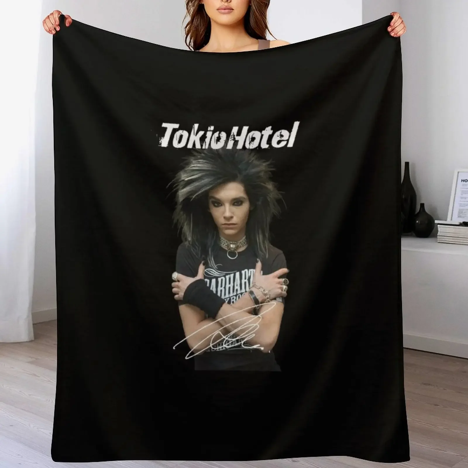 

Hot Tokio Hotel Shirt Bill Kaulitz Cotton Throw Blanket Retros Blankets For Sofas Blankets Sofas Of Decoration Heavy Blankets