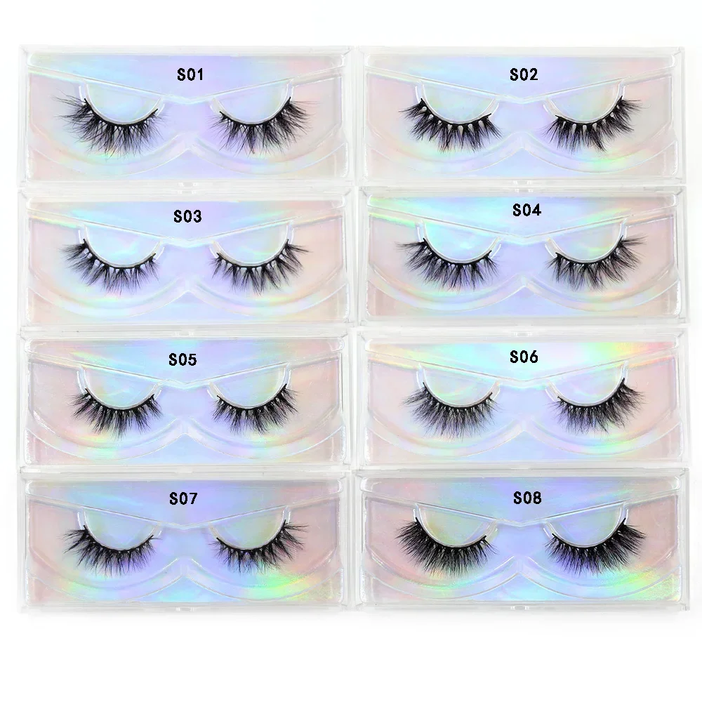 Lashes 3D Mink Lashes Fluffy Soft Wispy Volume Natural long False Eyelashes Eye Lashes Reusable Eyelashs Makeup S01