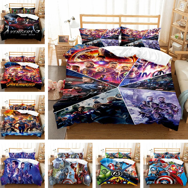 disney-marvel-the-avengers-spiderman-bedding-set-captain-iron-man-duvet-cover-set-quilt-cover-pillowcase-comfortable-bed-set