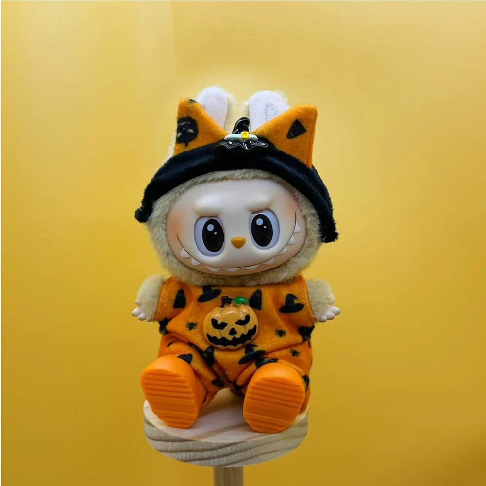 Hoed Kleding voor Labubu Pop Halloween Outfit Hoed Shirt voor V1/2/3 Hoofddeksels Poppenkleertjes Leuke DIY Gift pop Accessoires
