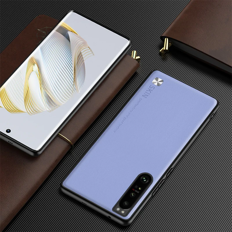 Compatible with Sony Xperia 5iii 5ii 5iv 1V 1 IV 1iii Leather Phone Case Veneer back cover