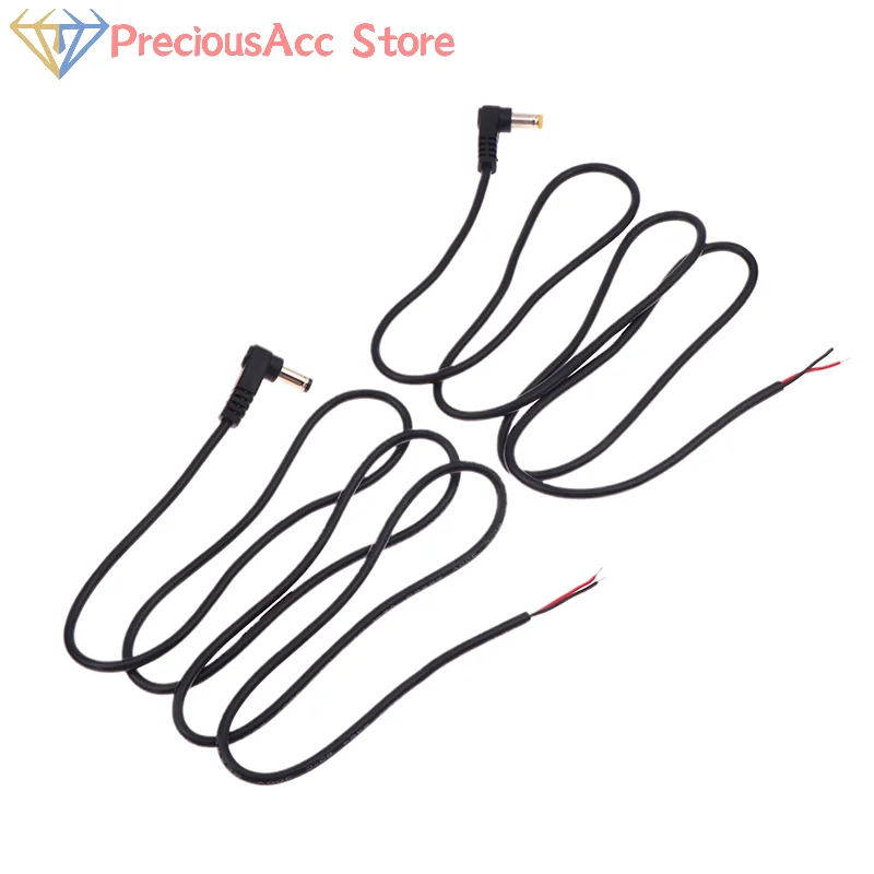 5.5x2.1mm DC Power Cable Right Angle Male Plug Extension Wire 2.5mm Connector For Electronic Device Supply