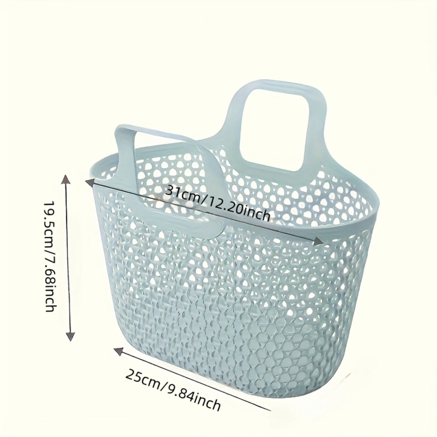 클래식 스타일 플라스틱 샤워 캐디 바구니 - 손잡이가 있는 다용도 휴대용 목욕 정리함, 욕실 및 조직용(1-