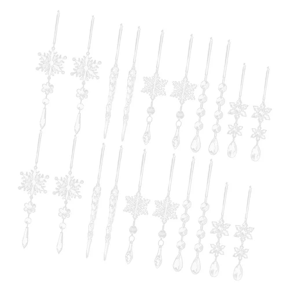 

20Pcs Christmas Hanging Snowflake Decoration Stable Pendants Xmas Tree Party Decor Christmas Hanging Snowflake Ornament