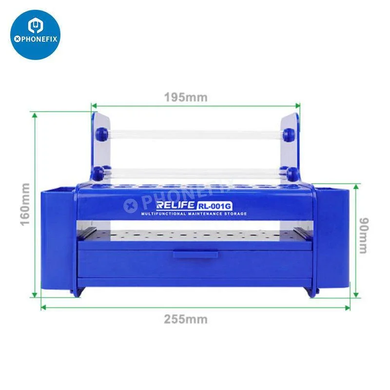 Multifunction Storage Box RELIFE RL-001G Container Reck For Mobile Phone Repair Electronic Component Screwdriver Tweezers Wick