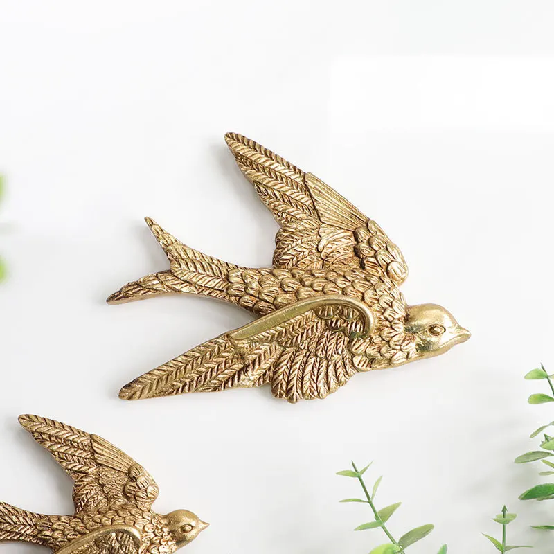 Resin Swallow Ornament Wall Hanging for Living Room, Wall Decoration, Sofa Background