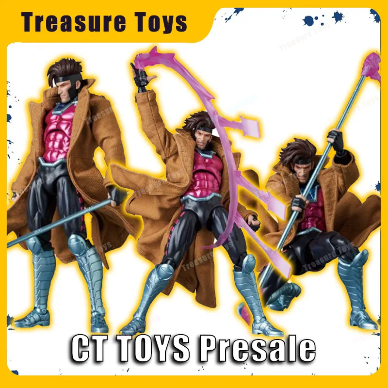 New CT Toys Gambit Figure Mafex 131 X-Men Wolverine SHF Gambit Anime Action Figure Figurine Model Statue Custom Gifts Kids Toys