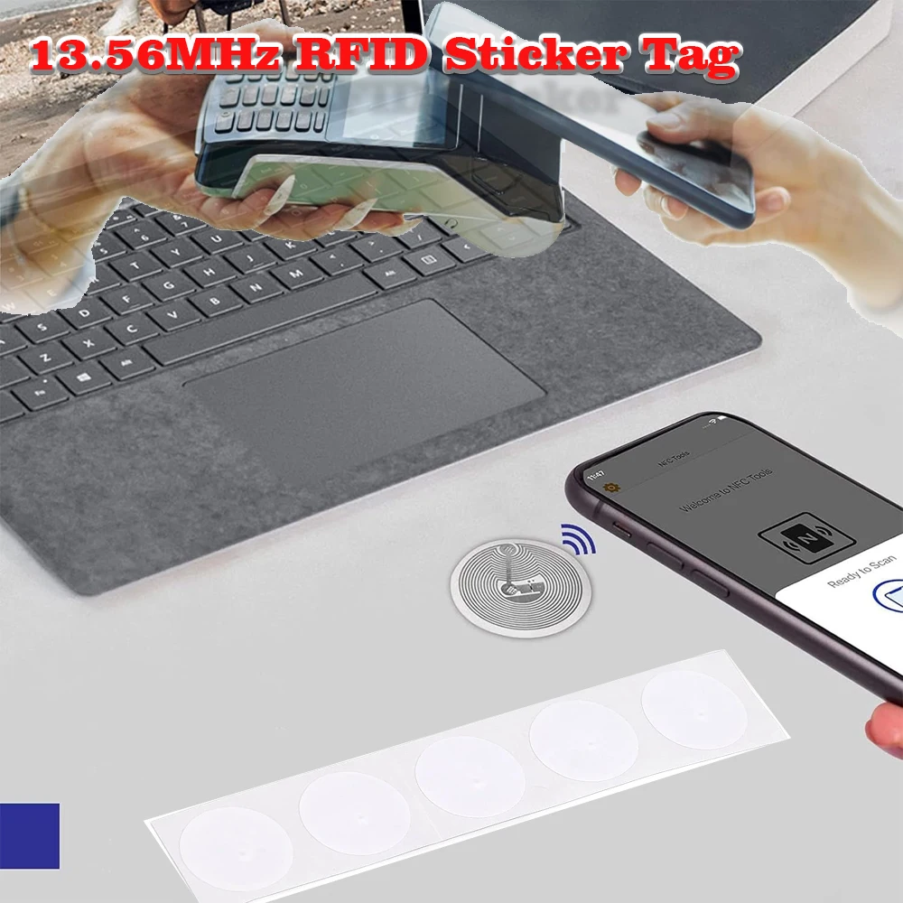 30/40 Pieces NFC Ntag216 888 Bytes Tag Sticker Label Key Tags Token Patrol Badge Self-adhesive Tag 13.56MHz ISO14443A Sticker