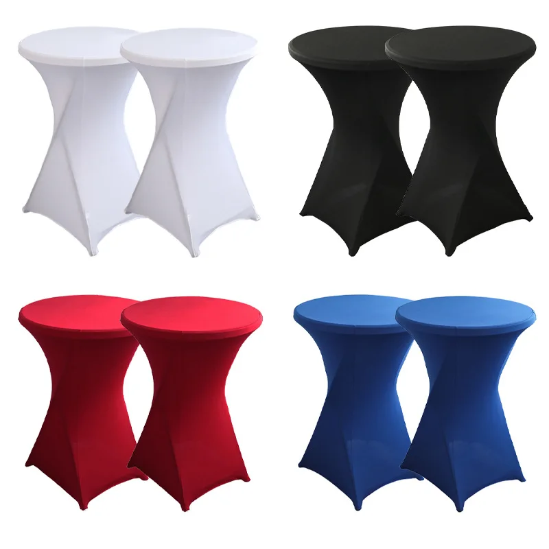 Direct from the manufacturer: Bar table covers in solid colors, banquet cocktail table high-foot tablecloth,