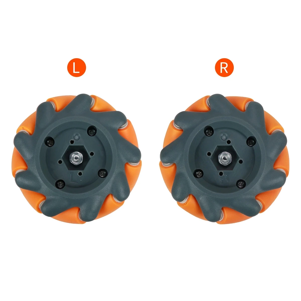 Hiwonder 65mm High Hardness Plastic Mecanum Wheel Omnidirectional with 2 Styles Couplings Compatible with TT / N20 Motors