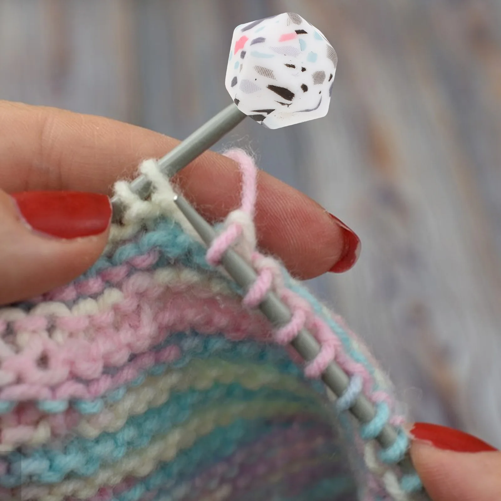 50 Pcs Knitting Needle Protection Accessories Ends Caps Toppers Stoppers Protectors Craft Crochet Tools Hexagon Needles Tip