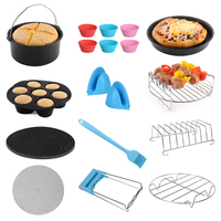 Baking Cake Mould Set 7 Inch / 8 Inch Air Fryer Accessories 12pcs/set for all Air Fryer Machine  4.0- 5.8QT DIY Muffin Bakeware