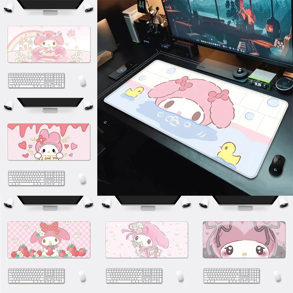 

Cute M-Mymelody Mousepad HD Printing Computer Gamers Locking Edge Non-slip Mouse Pad XXL90x40cm Keyboard PC Desk Pad