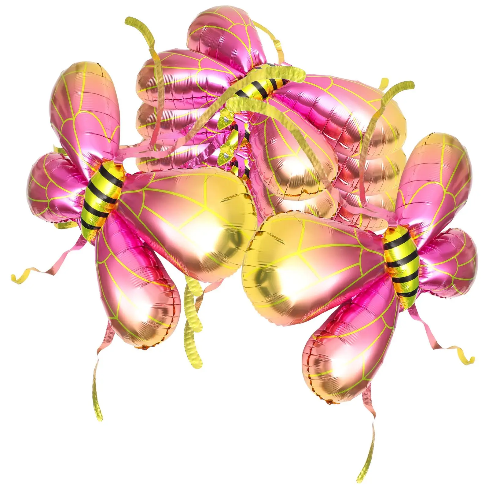 

5 Pcs Number Balloons Bee Wing Female Air Aluminum Film Costume Cosplay Decor Birthday Party Supplies Child Decoration Shape