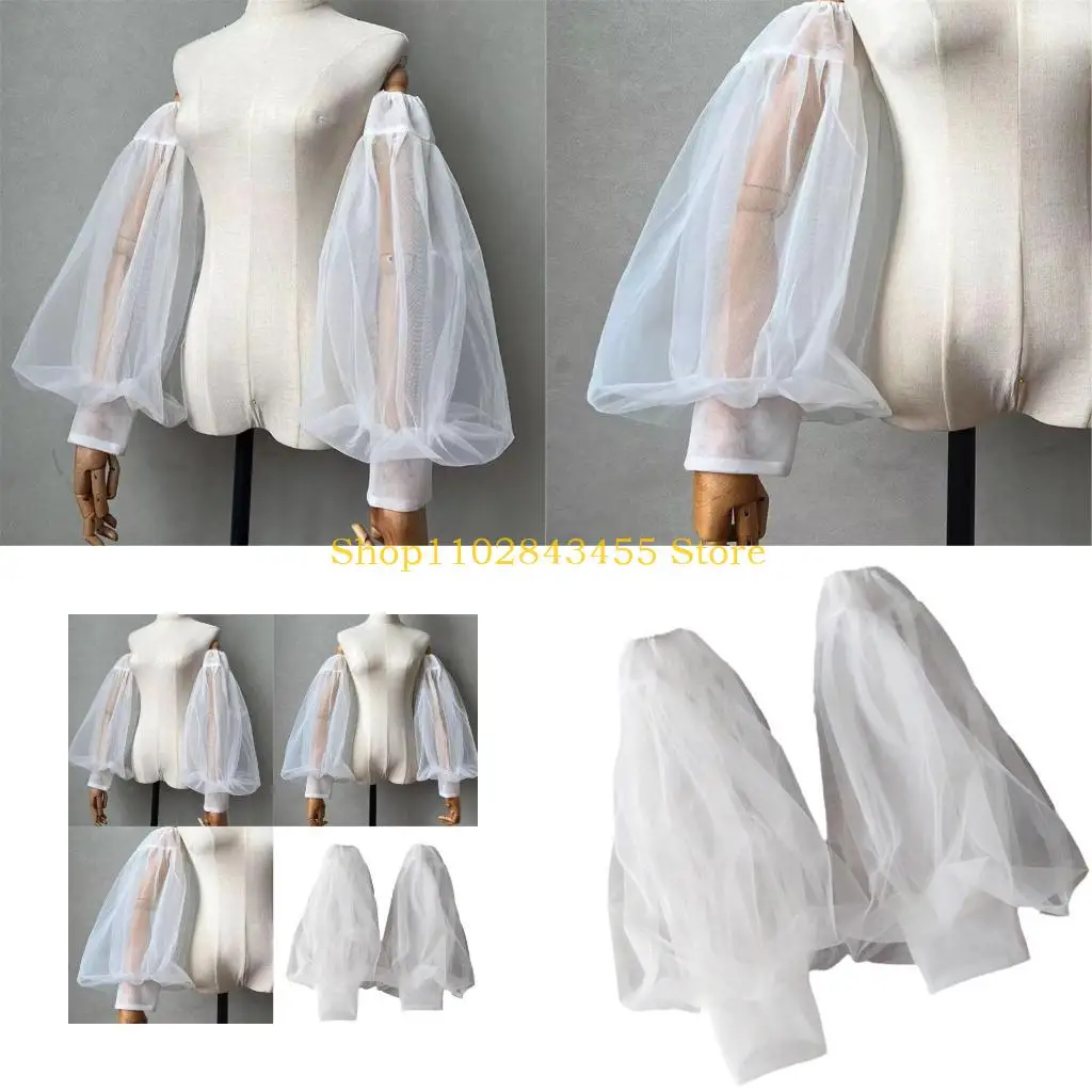 Maniche da sposa da 49mc Bishop Bishop Copertina braccio in pizzo elegante per abiti da sposa con polsini elastici regolabili
