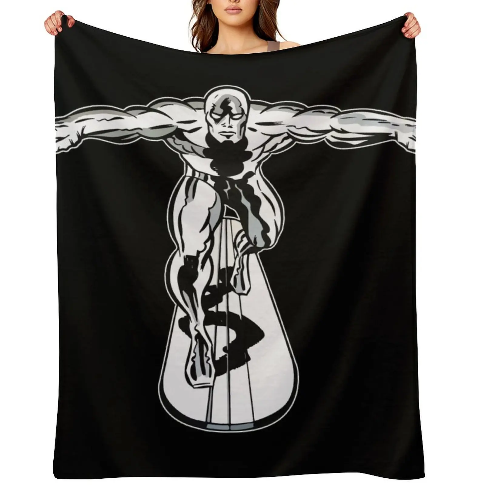 

silver Throw Blanket Loose for winter Custom Thin Blankets