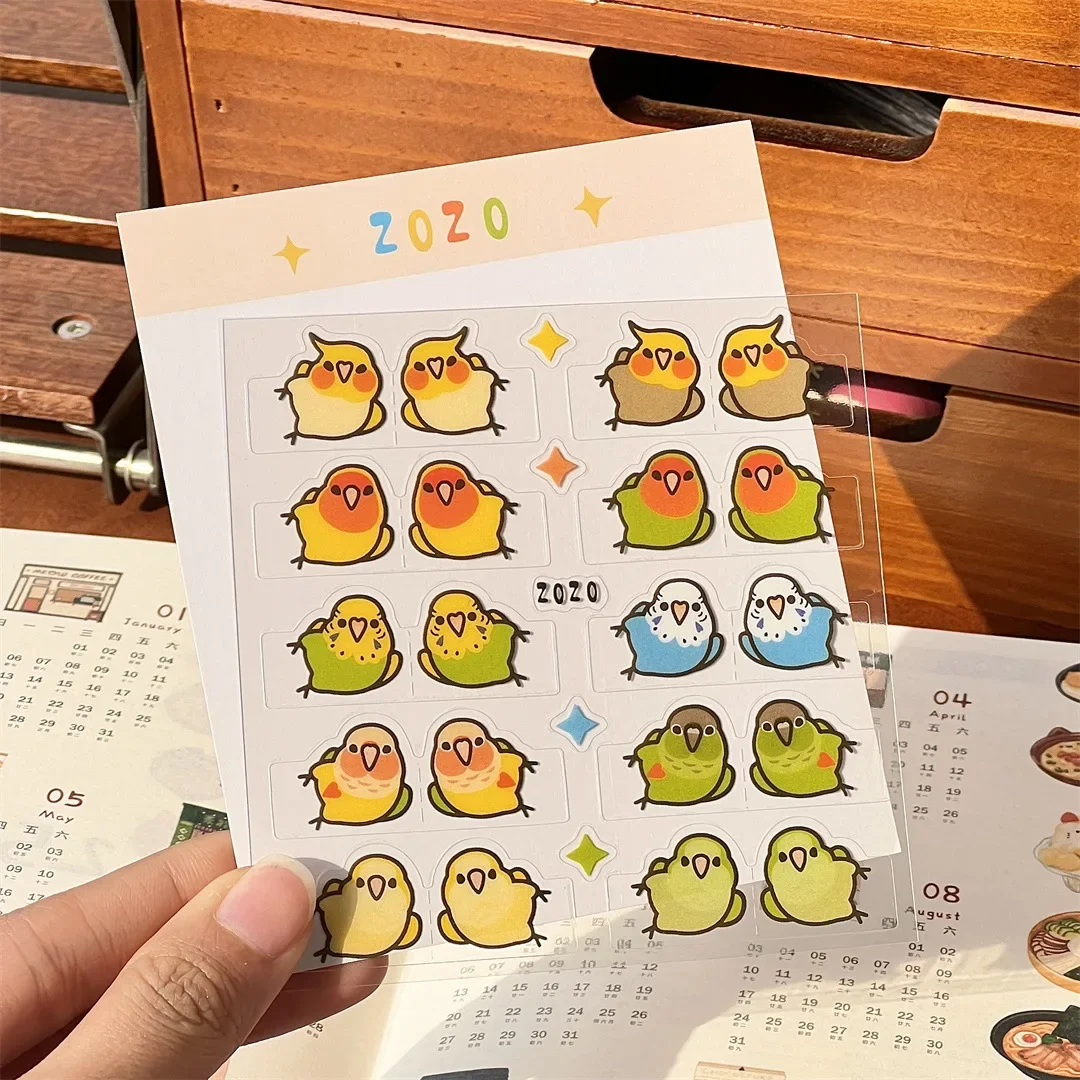 

Aesthetic Stylish Parrot Index Stickers 5Pairs, Creative Decorative Bookmarks, Cute Page Marking Tabs for Reading f2238-fro
