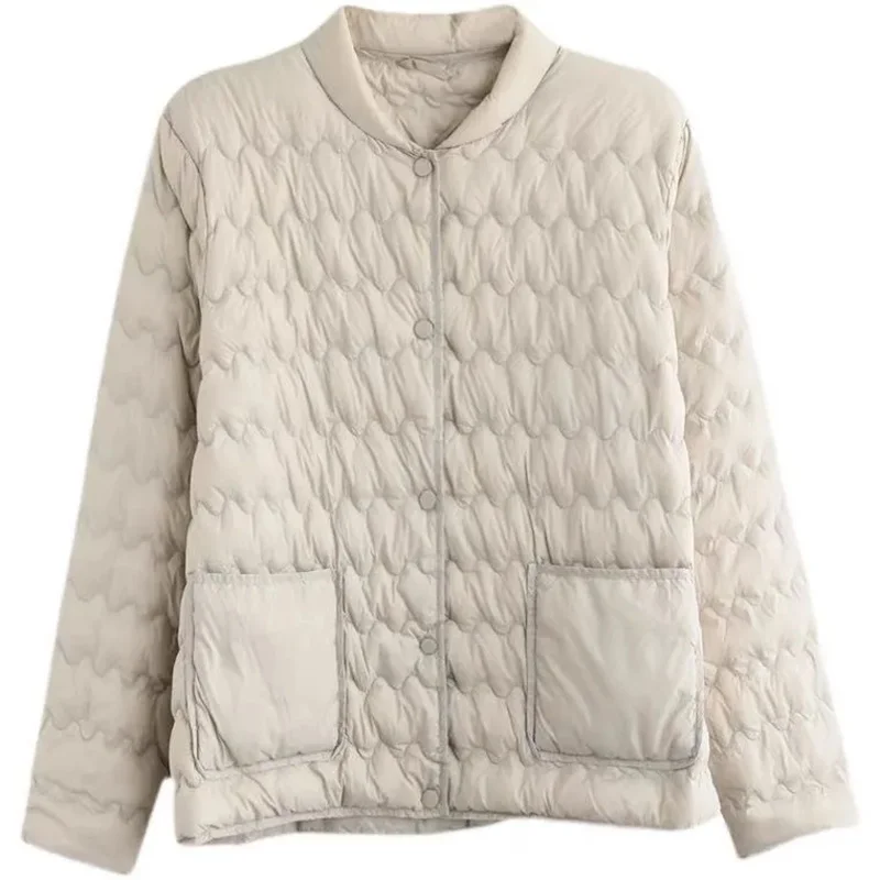 Jesienno-zimowy nowy ciepły puchowy płaszcz bawełniany kobiece luźne kurtki pikowane moda kurtka z podszewką bawełnianą damska krótka parka odzież wierzchnia