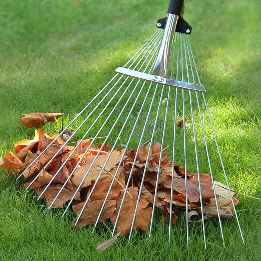 Durable Metal Rake Gardening Farm Equipment perfect for leveling ground removing leaves in garden and farm areas
