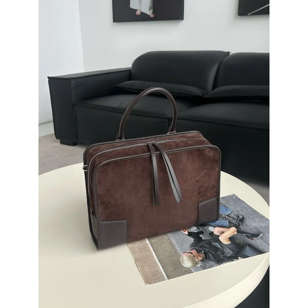 

Кожаная сумка для боулинга из импортной телячьей кожи, на плечо, универсальная, с уникальной текстурой, модная, для повседневного использования, без логотипа.