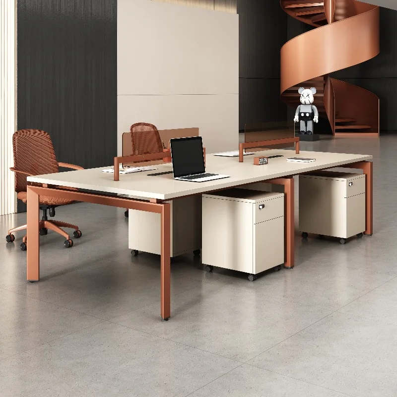 

Staff office desk and chair combination is simple and modern