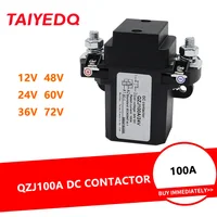 Contactor CC 12V 24V 36V 48V 60V 72VV relé de potencia 100A carretilla elevadora normalmente abierta Noramlly cerrado QZJ100A