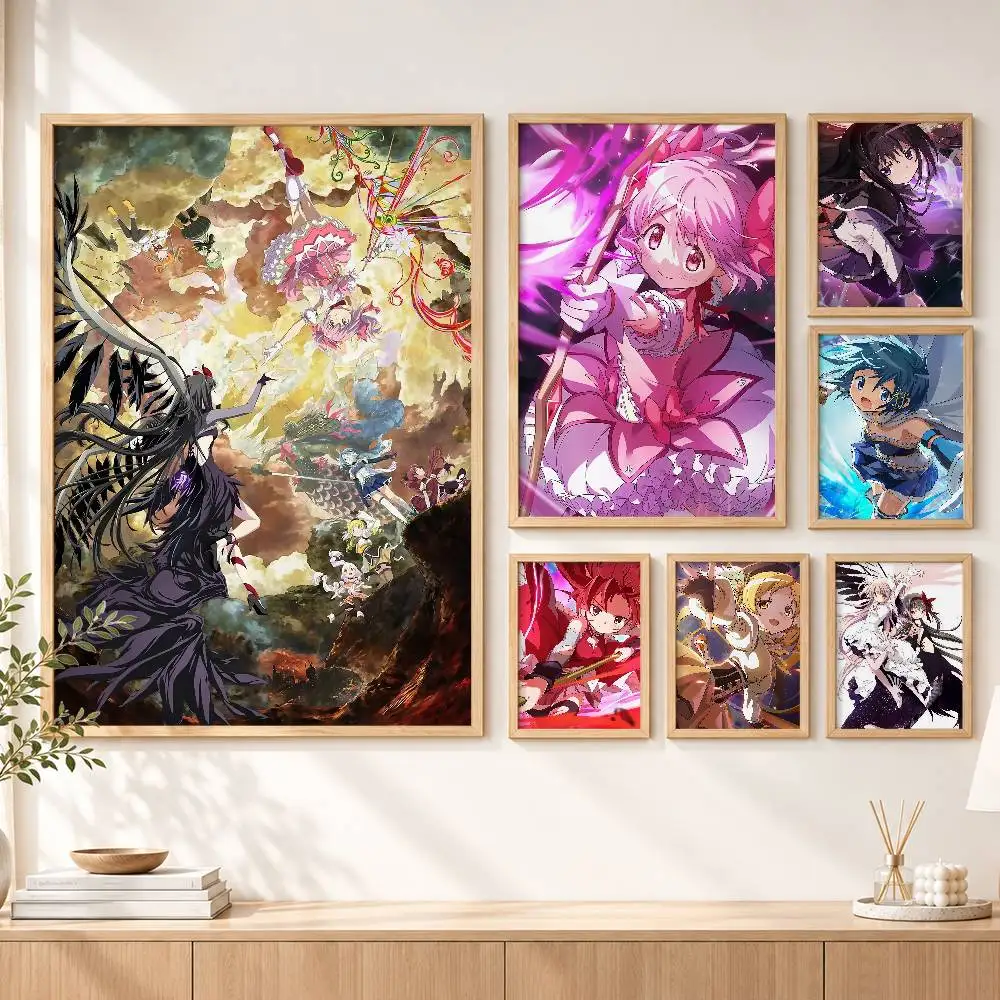 Anime P-Puella Magi M-M Customizable HD Self Adhesive Waterproof Wall Art Poster