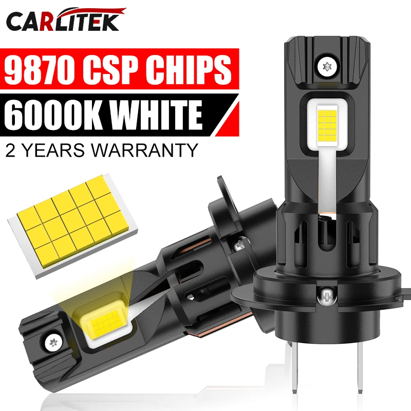 

3000W H7 LED Headlights Canbus 30pcs 9870 CSP Chip Car Light Bulbs 6000K 12V 24V Auto Headlamp Fog Lights with Turbo Fan