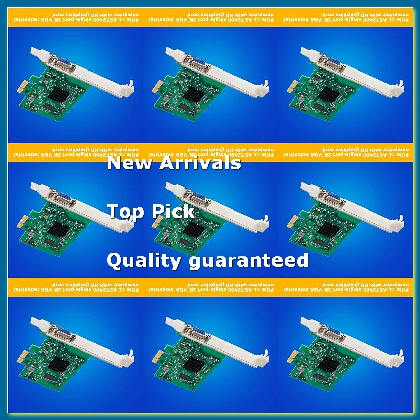 6Pack X(ST425 PCIe X1 AST2400 2K VGA Graphics Card 1920 X1200 32bpp@60Hz for Win10 Win 11 32 64 PCIE Expansion Card
