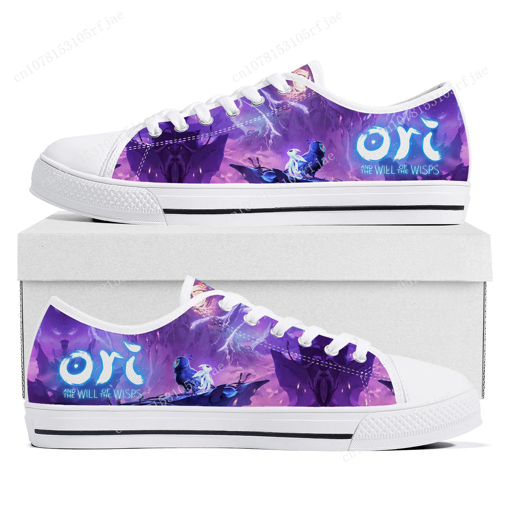 Cartoon Game Ori and The Will of The wifs Low Top Sneakers donna uomo Sneaker in tela di alta qualità coppia scarpe costruite su misura